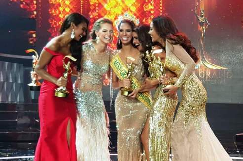 Miss Grand International, Anea Garcias with her runners up. Loved the support and cheers for each other. 